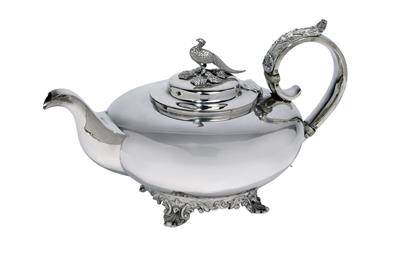 A William IV. teapot from London, - Stříbro