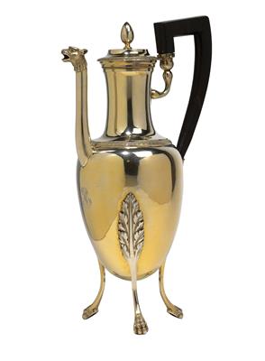 A Napoleon I. coffee pot from Paris, - Silver