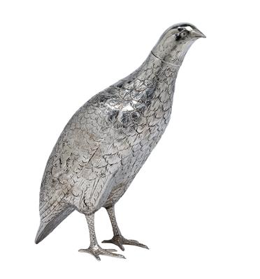 A figure of a partridge, - Silver