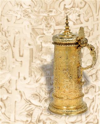 A lidded tankard from Transylvania, - Silver