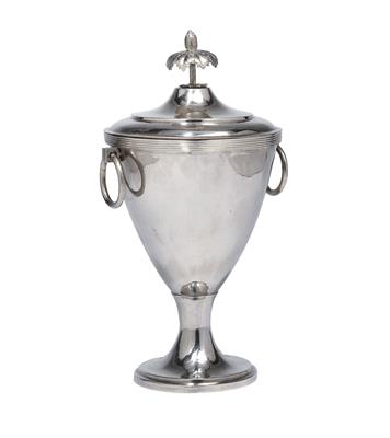 A neoclassical sugar urn from Vienna, - Silver