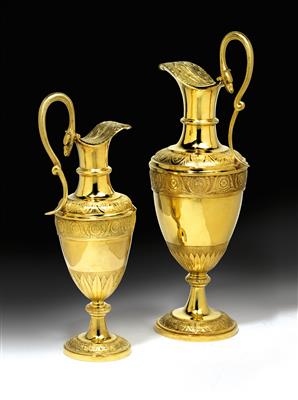 Two large pitchers from Vienna, - Argenti