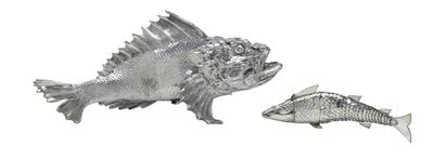 Two fish figures, - Stříbro