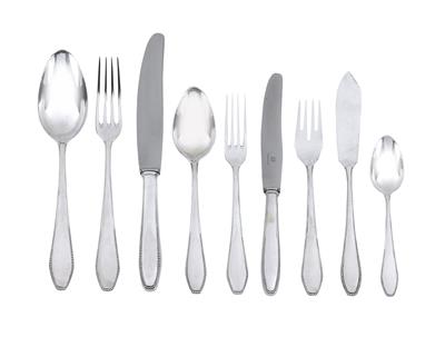 A cutlery service from Germany, for 12 individuals, - Silver