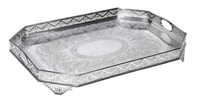 A large Victorian tray from Sheffield, - Silver