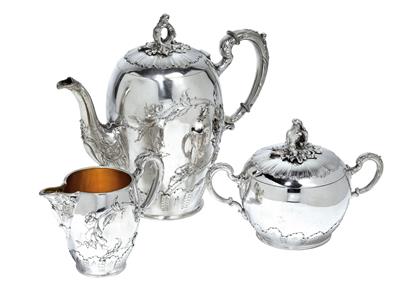 A coffee service, - Stříbro