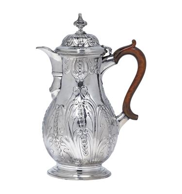 A George III. coffeepot from London, - Stříbro