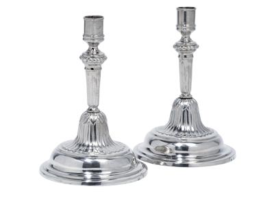 A pair of Josephina candlesticks from Person, - Argenti