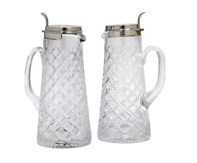 A pair of wine pitchers, - Stříbro