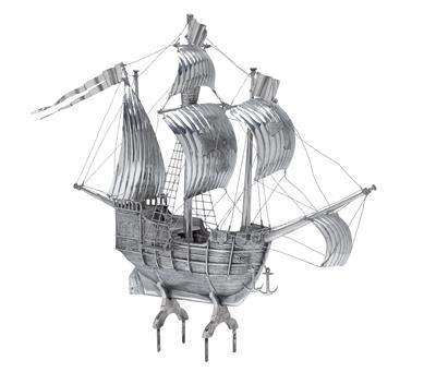 A model ship, - Silver