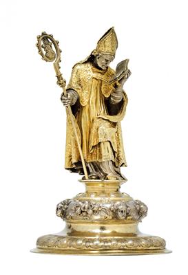 A statuette of a bishop, - Silver