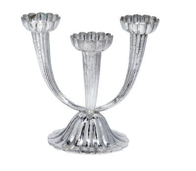 A three-light Art Deco candlestick from Vienna, - Silver