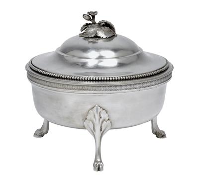 A neoclassical lidded bowl from Vienna, - Silver