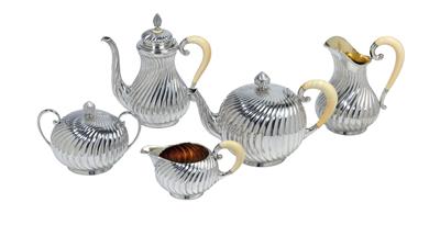 A tea- and coffee service from Vienna, - Silver