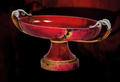FABERGÉ - Rhodonite centrepiece bowls, - Stříbro