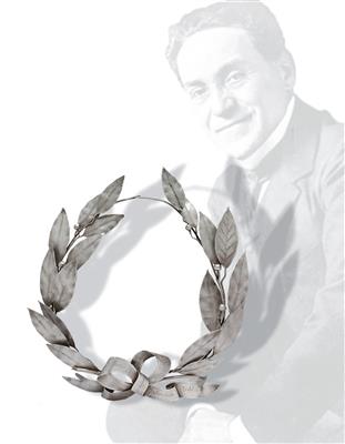 Laurel wreath of Alexander Girardi, - Silver