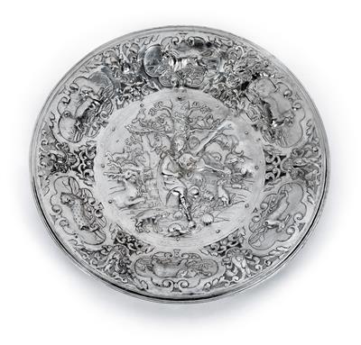 A presentation plate from Malta, - Silver