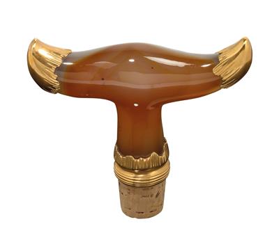 A cane handle altered into a bottle stopper, - Stříbro