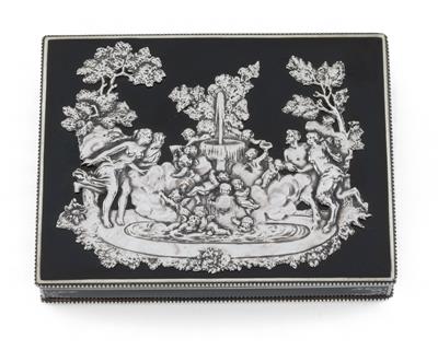 An enamelled lidded box from Vienna, - Silver