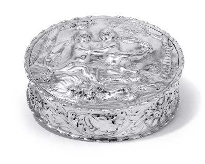 A Baroque lidded box, - Silver