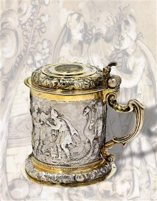 A lidded tankard from Danzig, - Silver