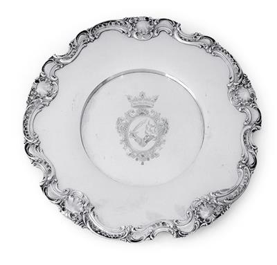Fabergé – A platter, - Stříbro