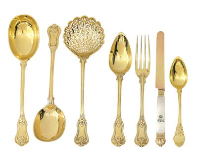 A dessert cutlery service from France, for 18 individuals, - Silver