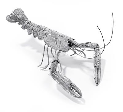 A figure of a lobster, - Silver