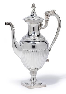 A coffeepot from Italy, - Silver