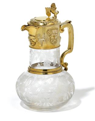 A wine jug from London, - Silver