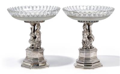 A pair of centrepiece bowls from Germany, - Silver