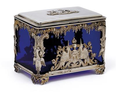 A lidded box from Paris, - Silver