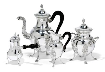 A tea- and coffee service from Paris, - Stříbro