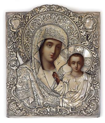 An icon from St Petersburg, - Silver