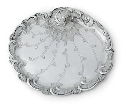 A tray, - Silver