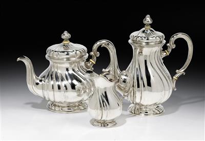 A tea- and coffee service, - Stříbro