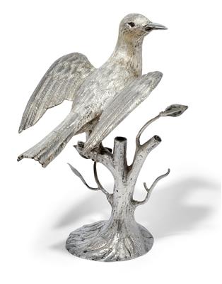 A figure of a bird perched on a tree, - Stříbro