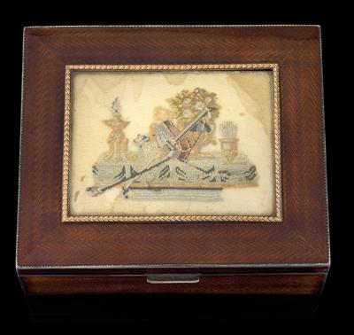 A lidded enamel box from Vienna, - Argenti