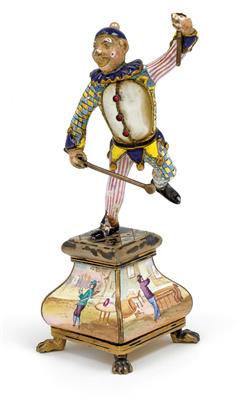 A harlequin figure from Vienna, - Silver