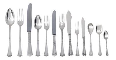 A cutlery service from Vienna, for 12 individuals, - Stříbro