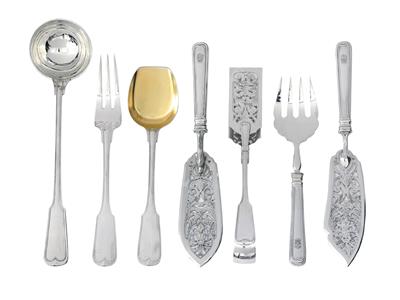 A cutlery service from Vienna, for 12 individuals, - Argenti