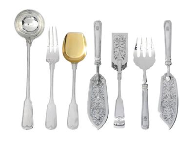 A cutlery service from Vienna, for 12 individuals, - Stříbro