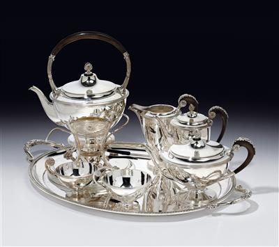 A tea- and coffee service from Vienna, - Silver