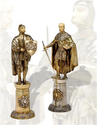 Two Historism Period statuettes from Germany, - Argenti