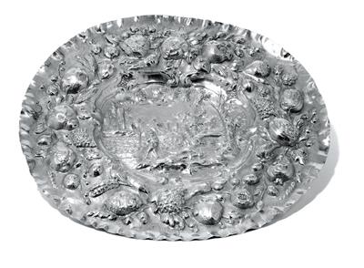 A Baroque presentation platter from Augsburg, - Silver