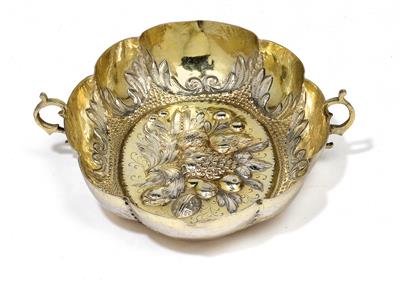 A bowl with handles, from Augsburg, - Silver