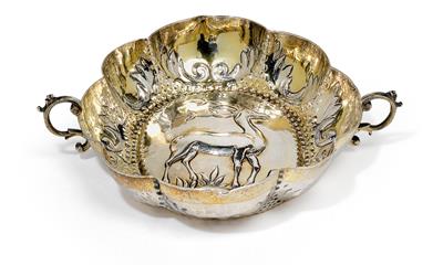 A bowl with handles, from Augsburg, - Argenti