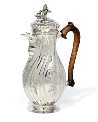 A coffee pot from Augsburg, - Silver