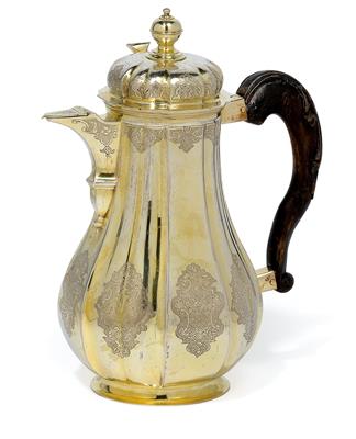 A coffee pot from Augsburg, - Silver