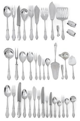 A cutlery set for 12 individuals, - Argenti